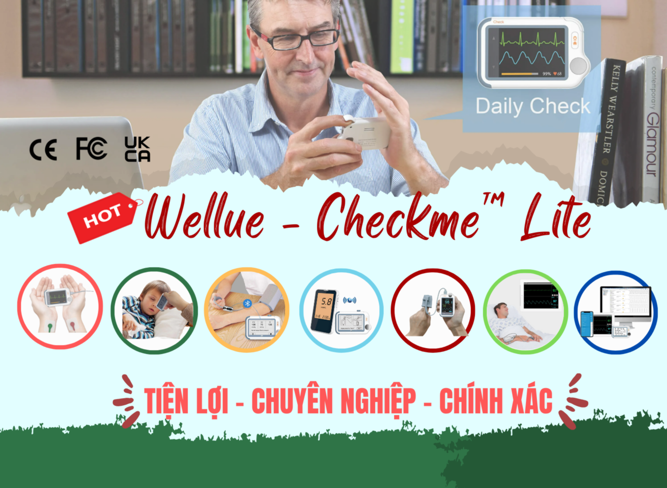 Checkme™ Plus máy theo dõi sức khỏe tiện lợi cho mọi gia đình